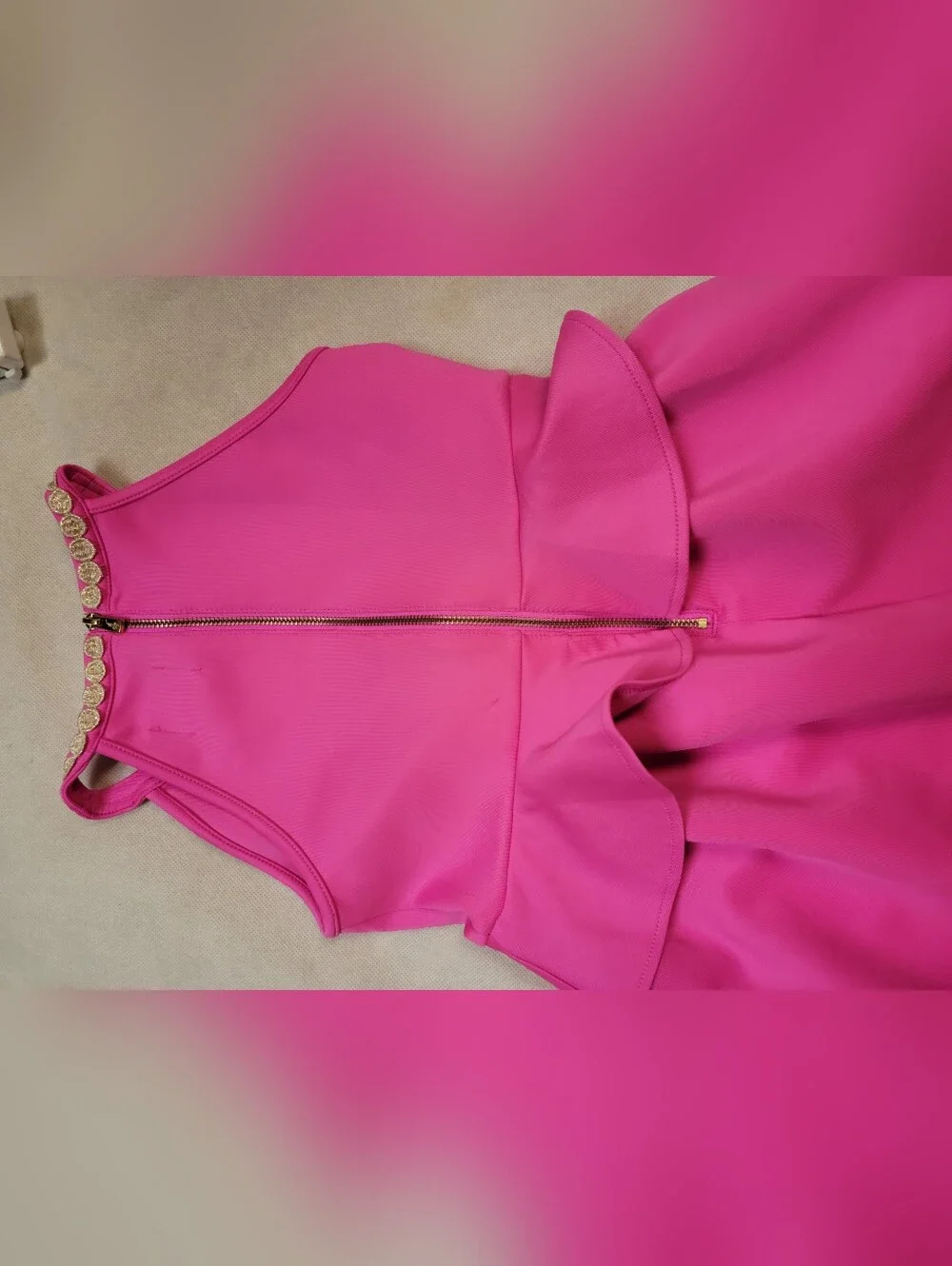Sz 6-7 Lilly Pulitzer Girls' Caesara Mandevilla Pink peplum Dress